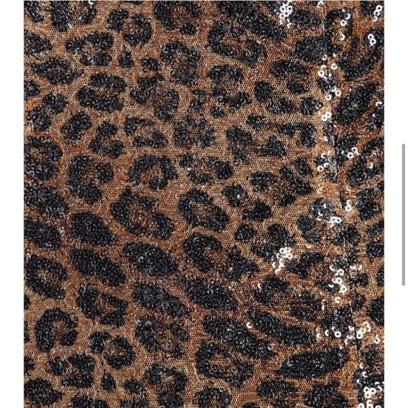 LPA Marissa Midi Dress Size S, L Leopard Print Side Slit Spaghetti Straps NWT - Picture 4 of 7